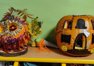 Kreatywna dynia zgłoszona do konkursu