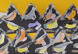 Praca plastyczna "Ptaki w karmniku"